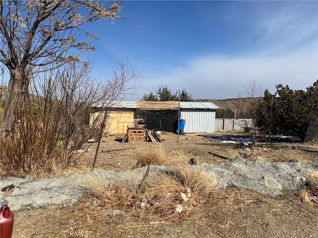 view of shed