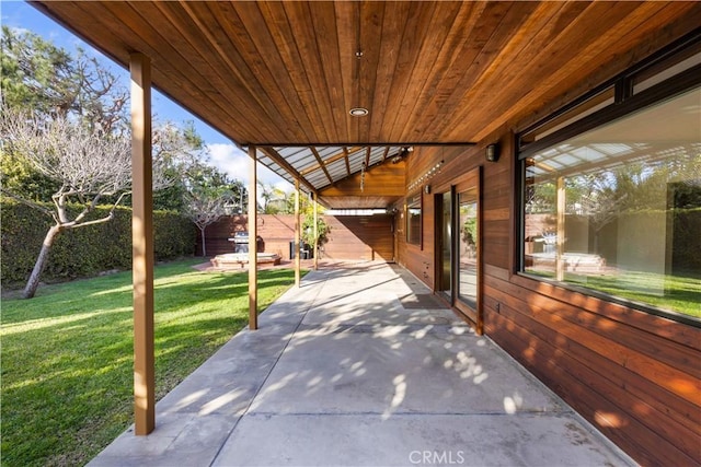 view of patio / terrace with fence