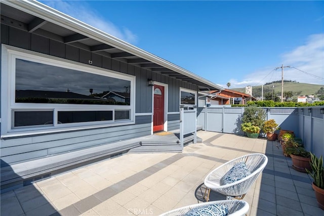 view of patio / terrace with fence