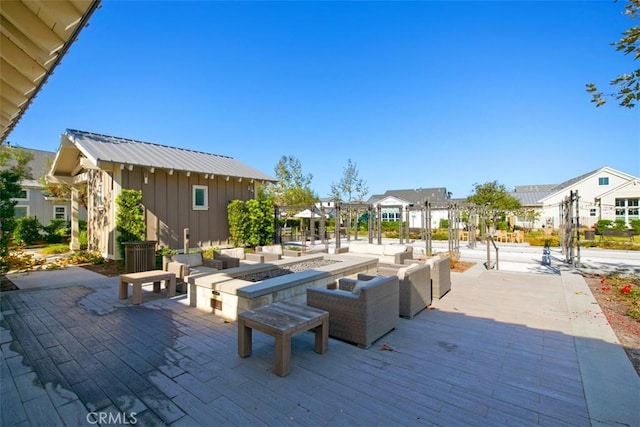 view of patio featuring a residential view