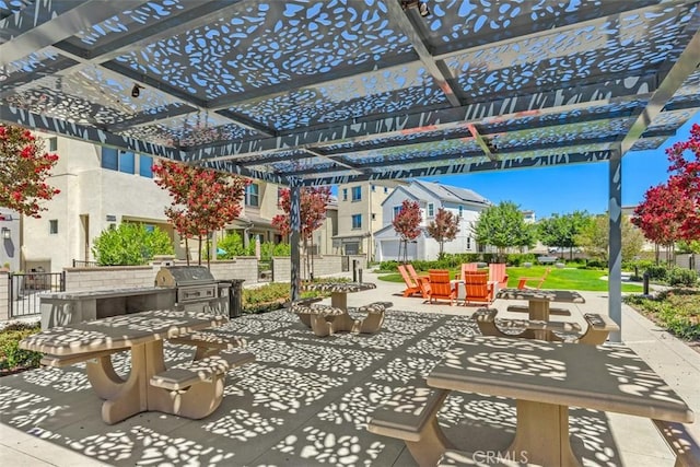 view of patio / terrace featuring grilling area and area for grilling