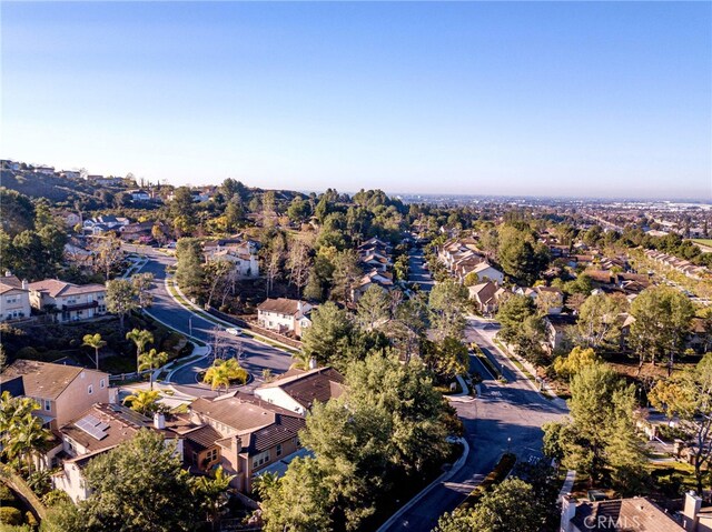 aerial view with a residential view