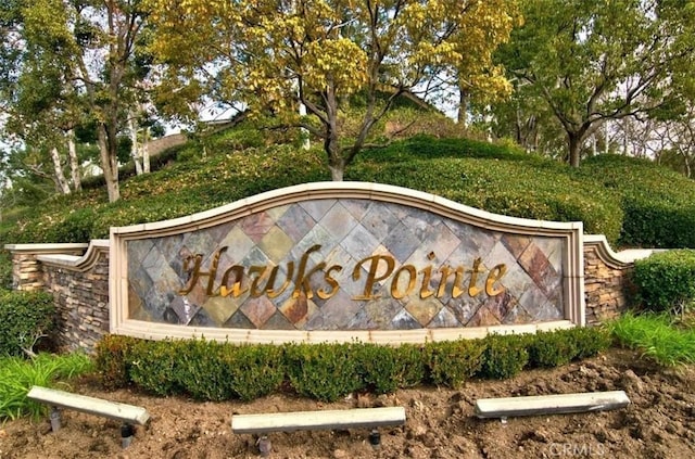 view of community sign