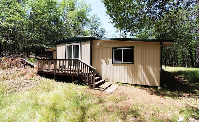 exterior space featuring a deck