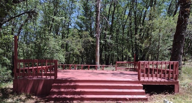 view of wooden deck