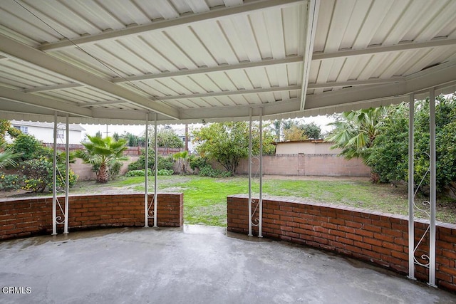 view of patio with a fenced backyard