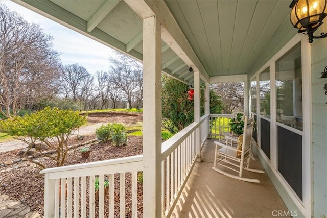 exterior space featuring a porch