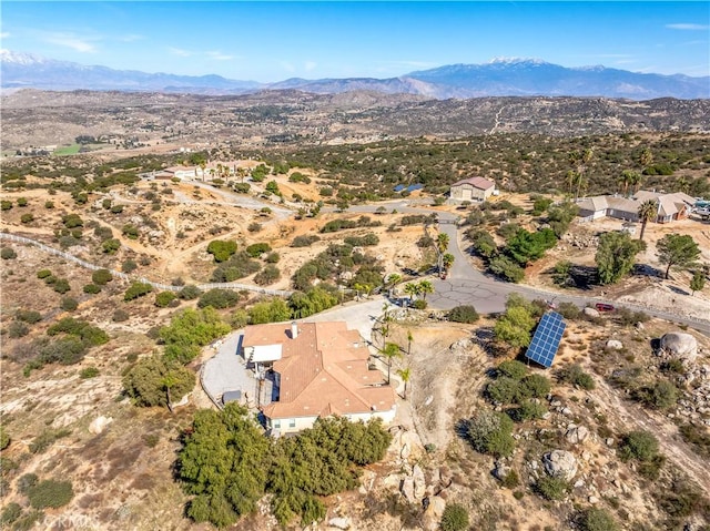 bird's eye view featuring a mountain view