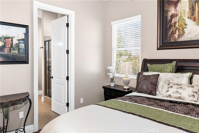 view of tiled bedroom