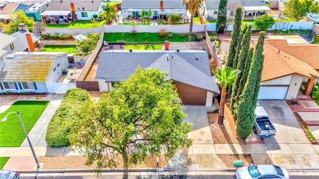 aerial view featuring a residential view