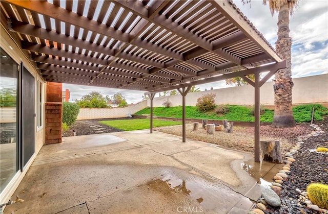 view of patio / terrace featuring a fenced backyard