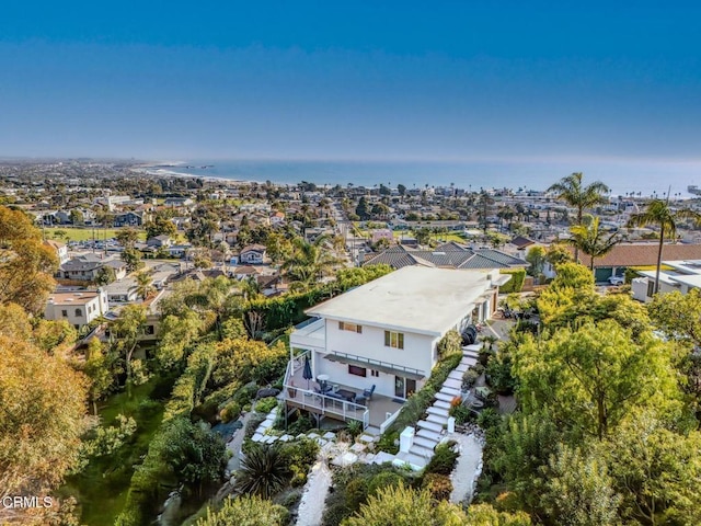 drone / aerial view with a residential view