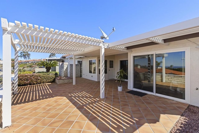 view of patio with a pergola