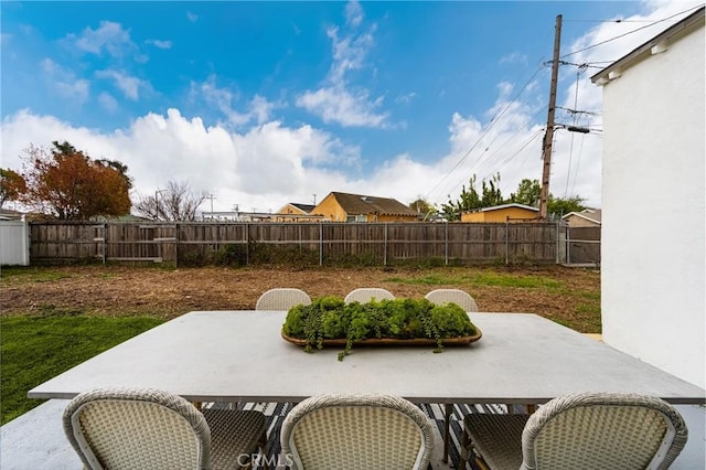 view of patio / terrace featuring a fenced backyard