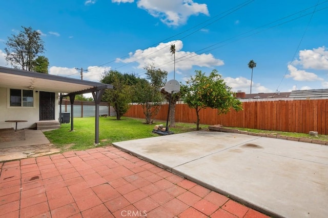 view of patio / terrace featuring fence private yard