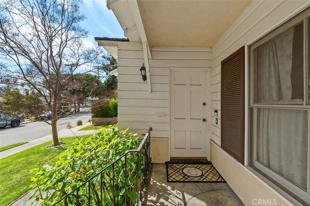 view of doorway to property