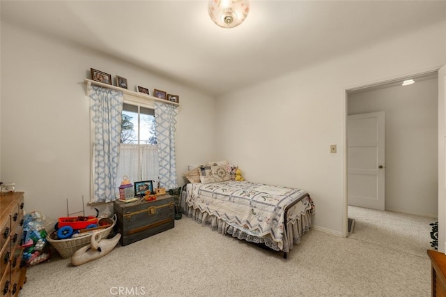 view of carpeted bedroom