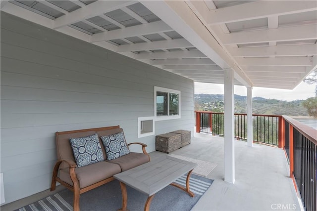 view of patio with outdoor lounge area