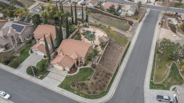 aerial view with a residential view