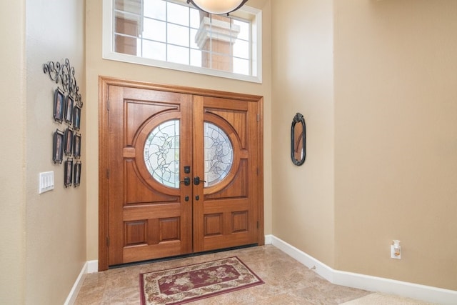 entrance foyer with baseboards