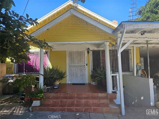 view of doorway to property