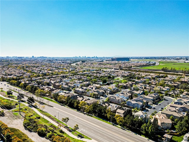 aerial view with a residential view