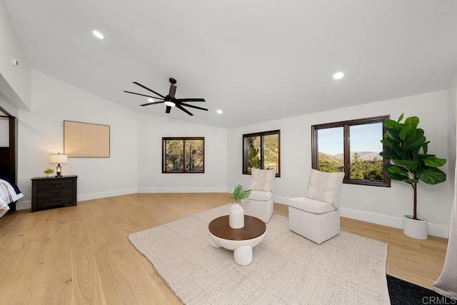 1326 Farmer Rd, Julian, CA 92036 - sitting room featuring light wood finished floors, a ceiling fan, and a wealth of natural light