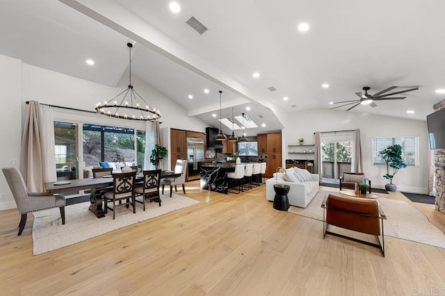1326 Farmer Rd, Julian, CA 92036 - living room featuring plenty of natural light, recessed lighting, visible vents, and light wood-type flooring