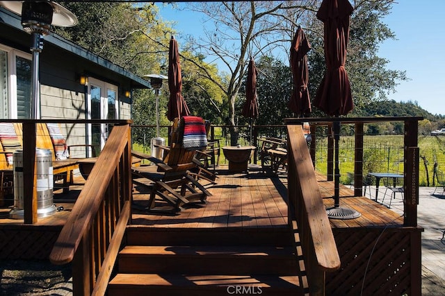 view of wooden terrace