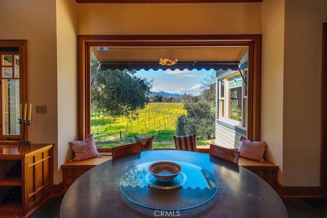 view of dining room