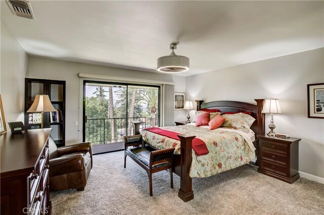 1471 Rosehill, Redlands, CA 92373 - bedroom with access to exterior, carpet, and baseboards