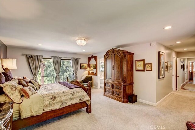 1471 Rosehill, Redlands, CA 92373 - bedroom featuring recessed lighting, light carpet, and baseboards