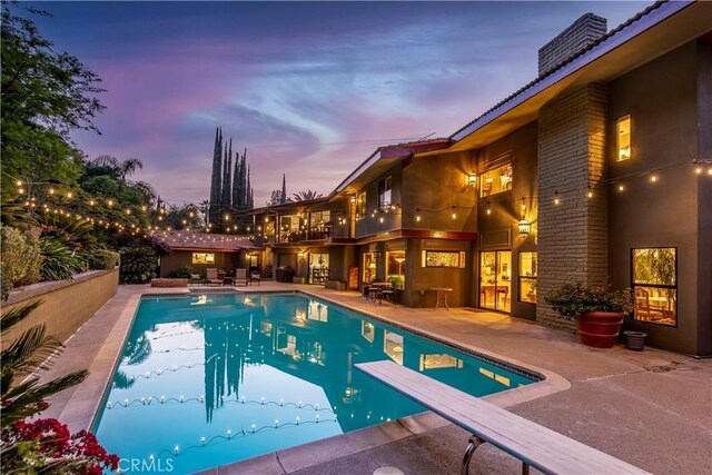 1471 Rosehill, Redlands, CA 92373 - swimming pool featuring a patio and a diving board
