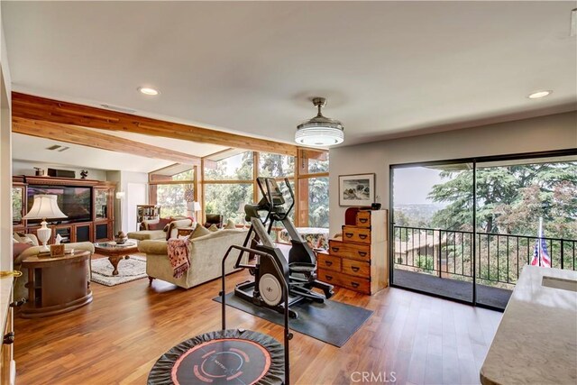 1471 Rosehill, Redlands, CA 92373 - living area with wood finished floors and recessed lighting