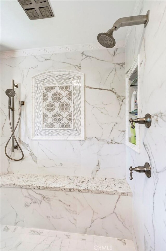 1471 Rosehill, Redlands, CA 92373 - full bathroom with a marble finish shower