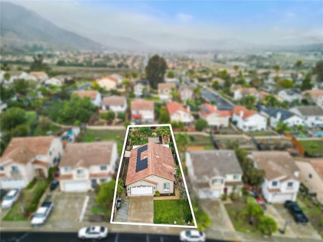 aerial view featuring a residential view