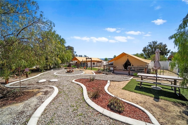 surrounding community with fence