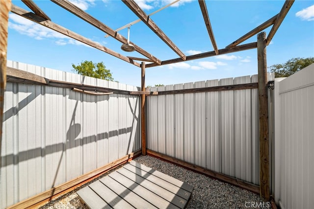 view of patio / terrace featuring a fenced backyard