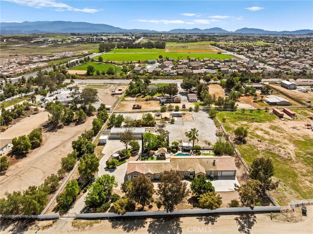 bird's eye view featuring a mountain view