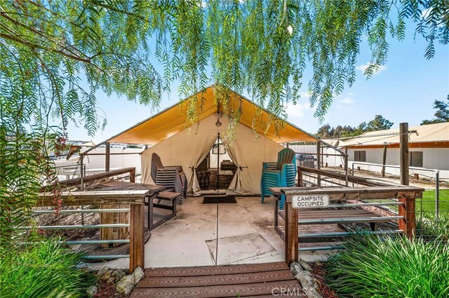 view of patio with fence