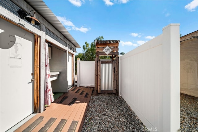 view of patio with fence