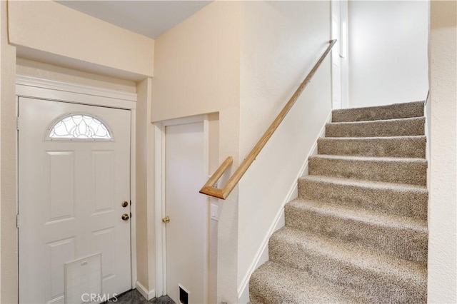 entrance foyer featuring stairs