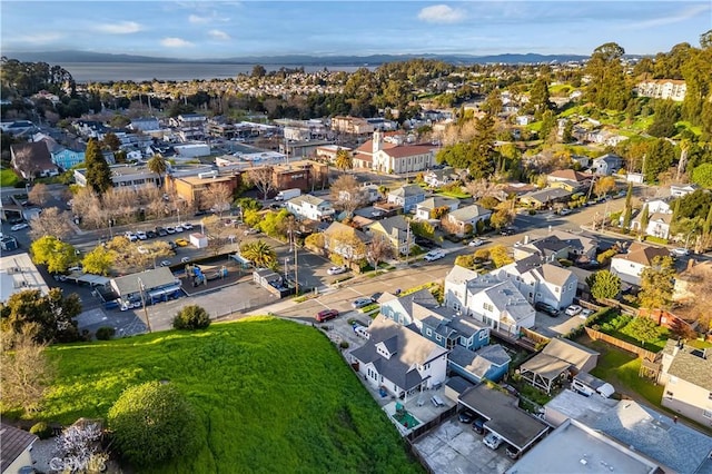 aerial view with a residential view