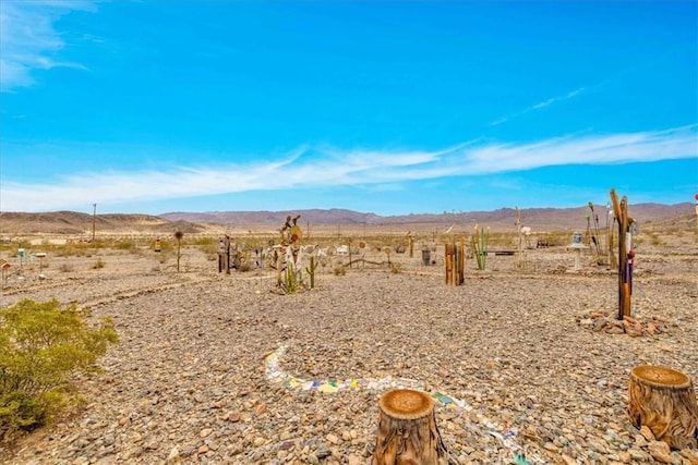 property view of mountains with a rural view