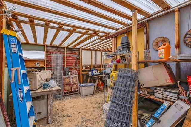 view of storage room