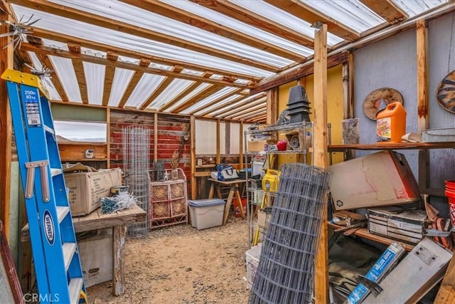 view of storage room