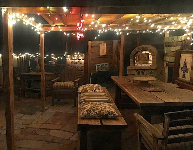 view of patio with a pergola