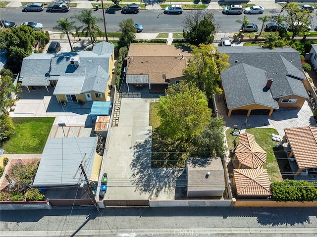 bird's eye view featuring a residential view