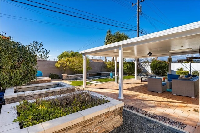 view of patio / terrace with a fenced backyard