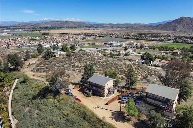 aerial view featuring a mountain view